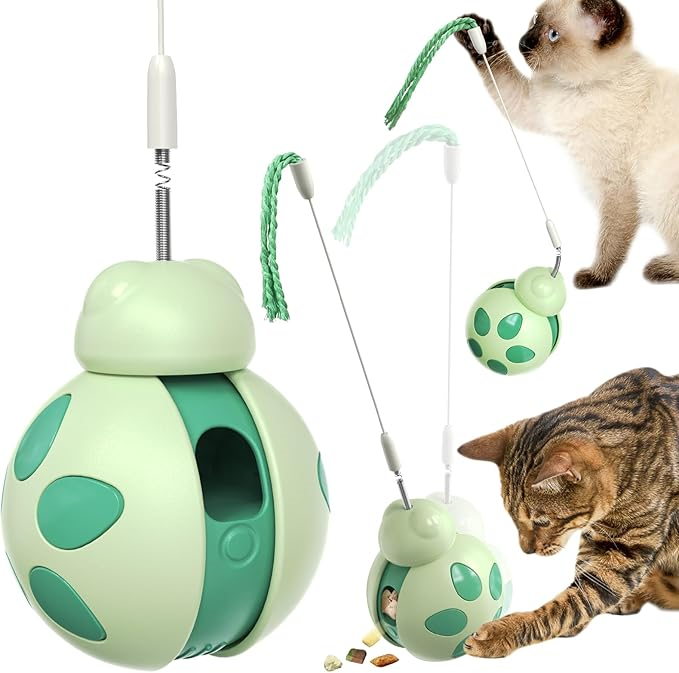 BRINQUEDO INTERATIVO PARA GATOS COM VARINHA PROVOCADORA (VERDE)